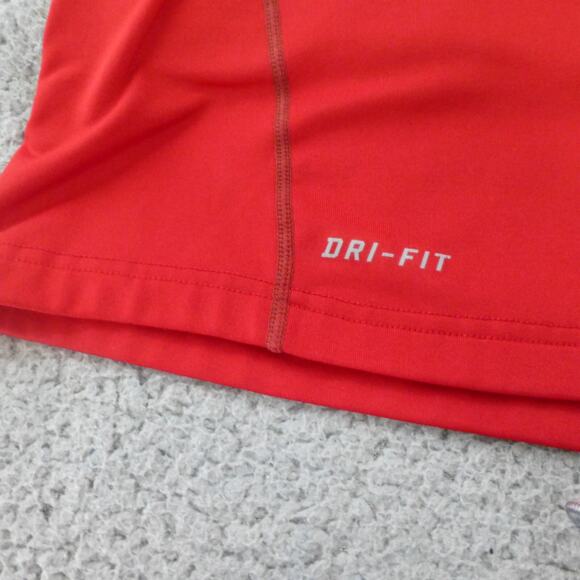 Nike Pro Combat Shirt Mens Large Fitted Red Dri Fit Golf Long Sleeve Swoosh - Picture 5 of 10
